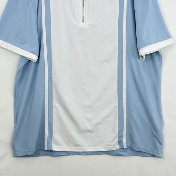 Men's Classic Regular-Fit Polo Shirt Men Blue Short Sleeve Shirt Size XXL - Picture 5 of 12